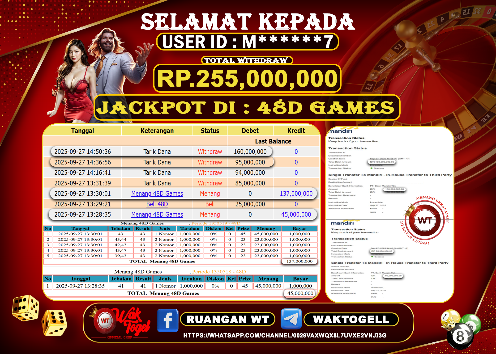 BUKTI PEMBAYARAN CASINO WAKTOGEL